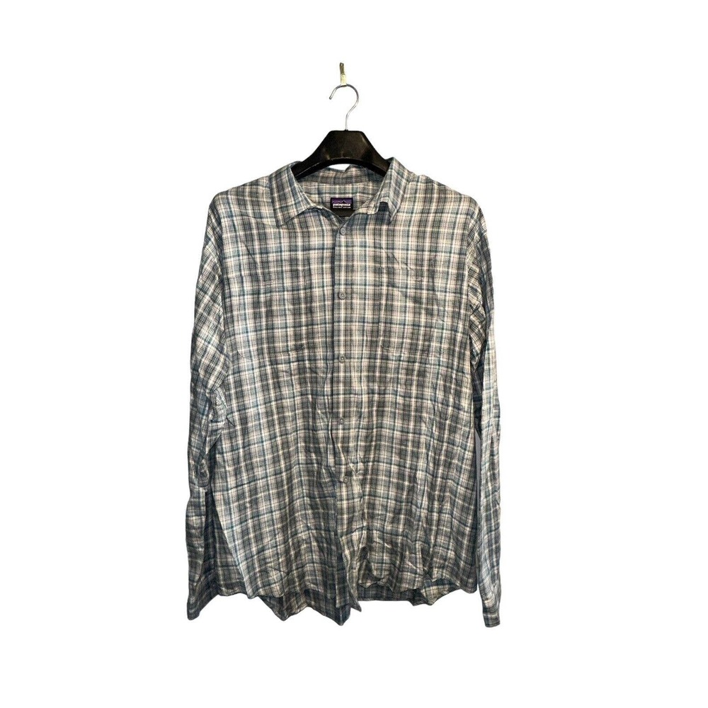 Patagonia Organic Cotton Men's Size XXL Long Sleeve Plaid Button Up